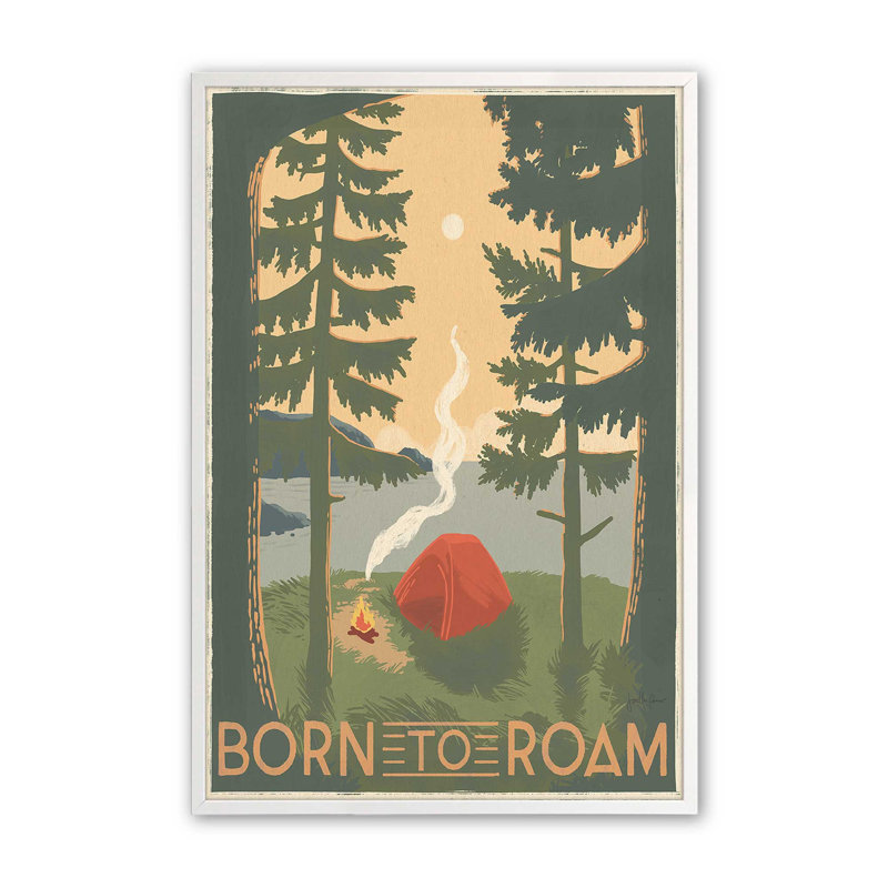 Impression de forêt, Cadre opaque blanc, H 21 po x l 17 po