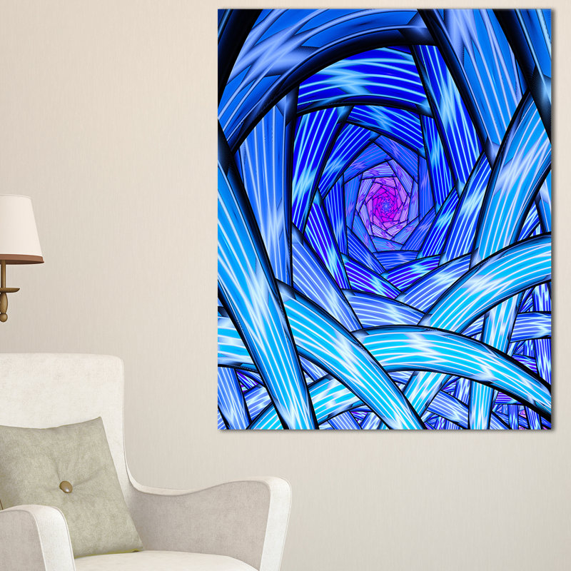 Motif fractal psychédélique mystérieux, impression sur toile tendue, H 40 po x l 30 po x P 1 po
