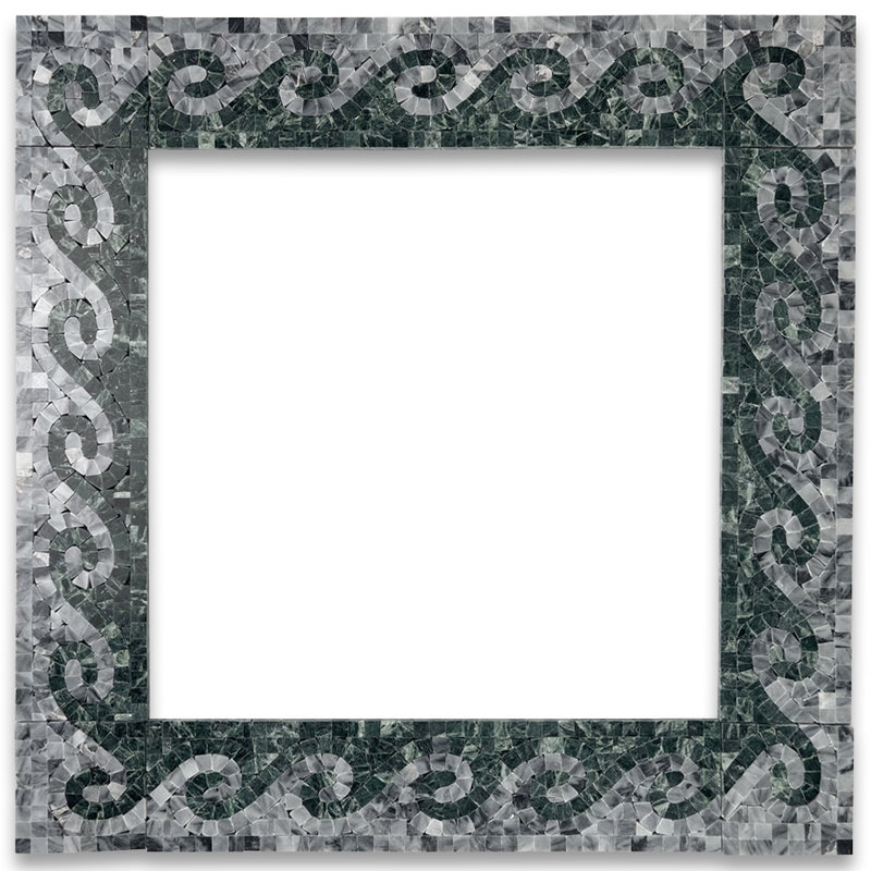Carreau de mosaïque en marbre 3 po x 14 po