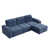 Mélange de polyester bleu est en rupture de stock