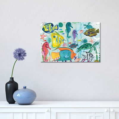 Tropical Underwater V by Farida Zaman - Wrapped Canvas Painting