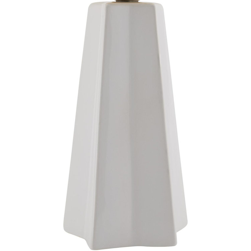 Ceramic Table Lamp with Glass Round Shade, Yellow