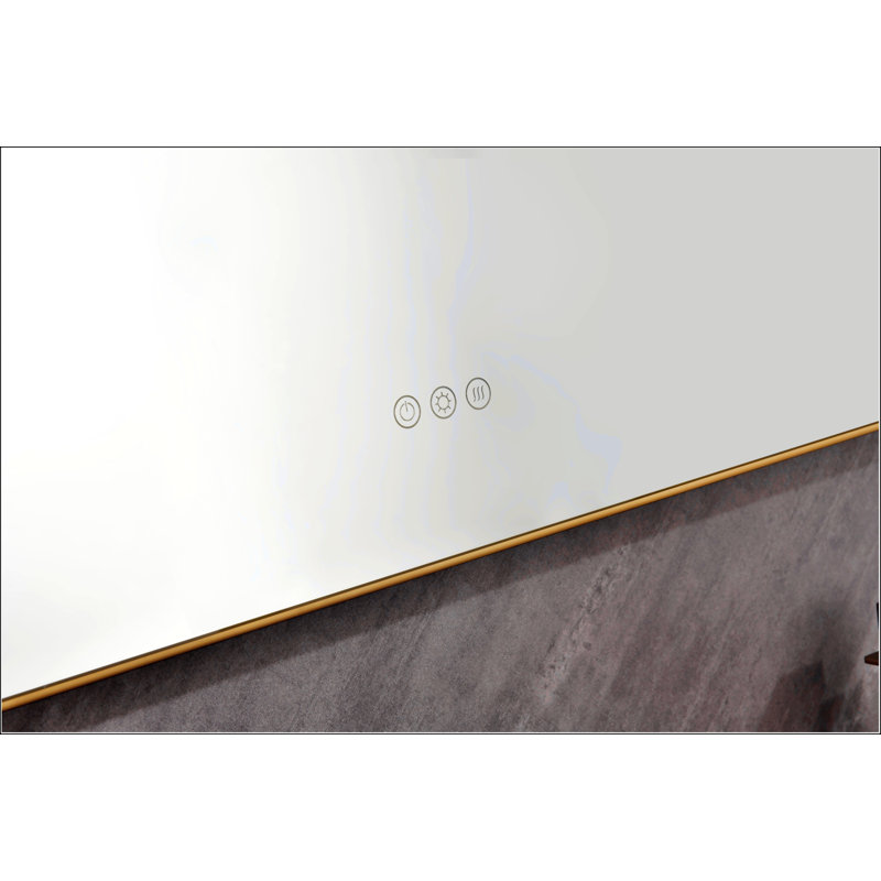 Miroir de salle de bain à DEL avec rétroéclairage, antibuée, mémoire et fonctions réglables pour une expérience claire et pratique