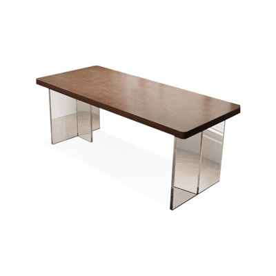 Bureaux rectangulaires en bois massif noyer
