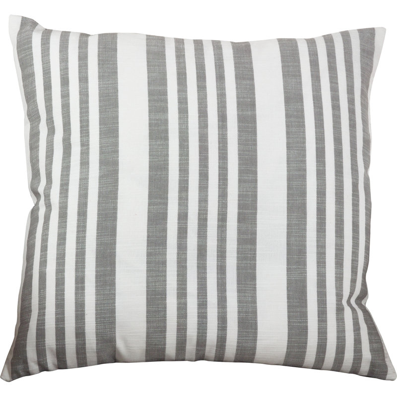 Housse et insert de coussin décoratif en coton Elwen, Gris