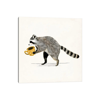 Rascally Raccoon III by Victoria Barnes - Wrapped Canvas Print