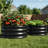  3 Pack Round Raised Garden Bed 2X2x1ft,Galvanized Metal Planter Box Kit For Outdoor Gardening,Vegetable Flower Herb Growing Beds With Gloves Tools,Black-1823260908-1824105834-1824105813