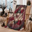 Jeté Halloween gothique papillon et pivoine 60 x 80 po