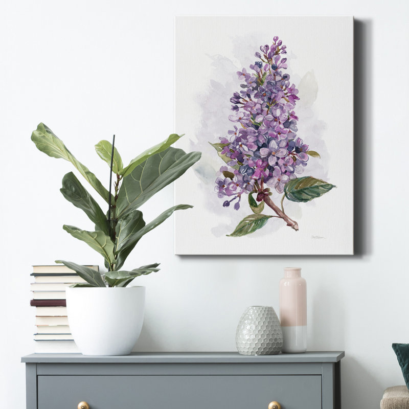«Awash in Lilac I» par Carol Robinson, reproduction d'art sur toile tendue, H 32 po x l 24 po x P 1 po