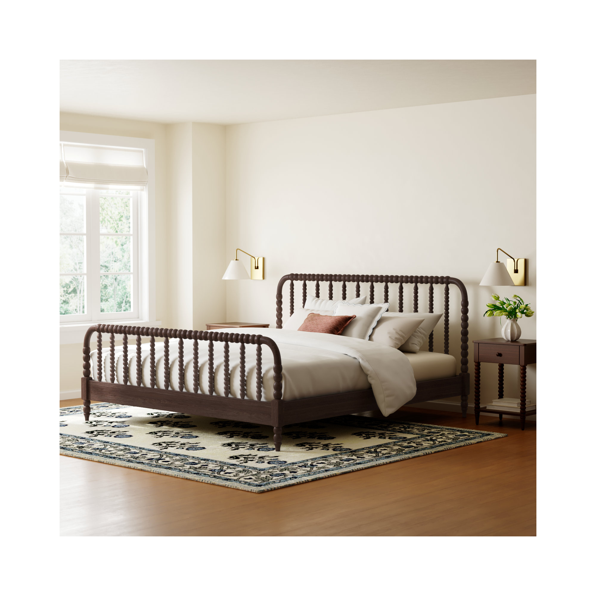 Benbrook Wood Spindle Bed, Antique Coffee, King