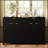 Modern Wave-Pattern Sideboard Cabinet With 2 Drawers, 4 Doors, 3-Level Adjustable Shelves, And Aluminum Arc Handles, Scandinavian Style, Suitable For Entryway, Living Room, Foyer-1551088650