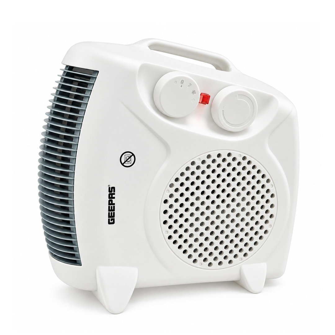 Geepas Unisex White Portable Electric Floor Fan Heater Hot Cold Air Heating 2000W In - Image 7