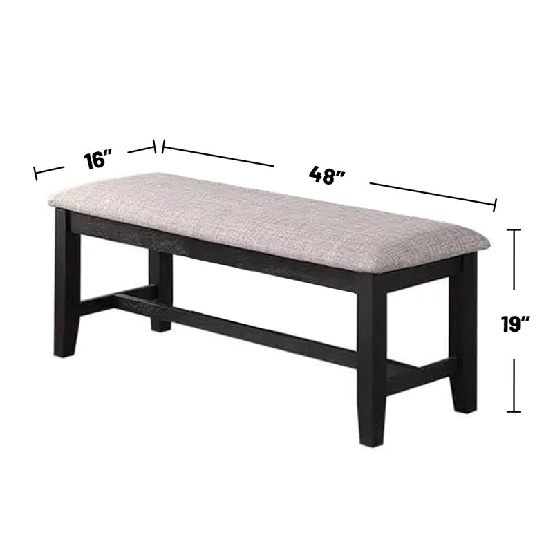 Devayah 6 Piece dining set, Gray/Black
