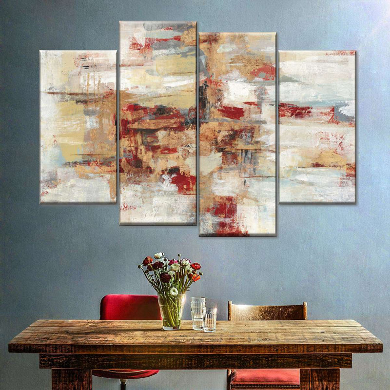 «Old Bridge Reminiscence», reproduction sur toile 4 pièces, H 54 po x l 84 po x P 1,25 po
