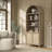 84.25''H Rattan Arched Bookcase With Adjustable Shelf-1436351190