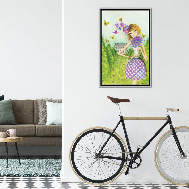 Printemps à Summerside # 2, art, Toile avec cadre argenté, H 26 po x l 18 po x P 1,5 po