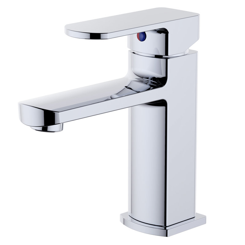 Derengge Singel Hole Bathroom Sink Faucet, Polished Chrome