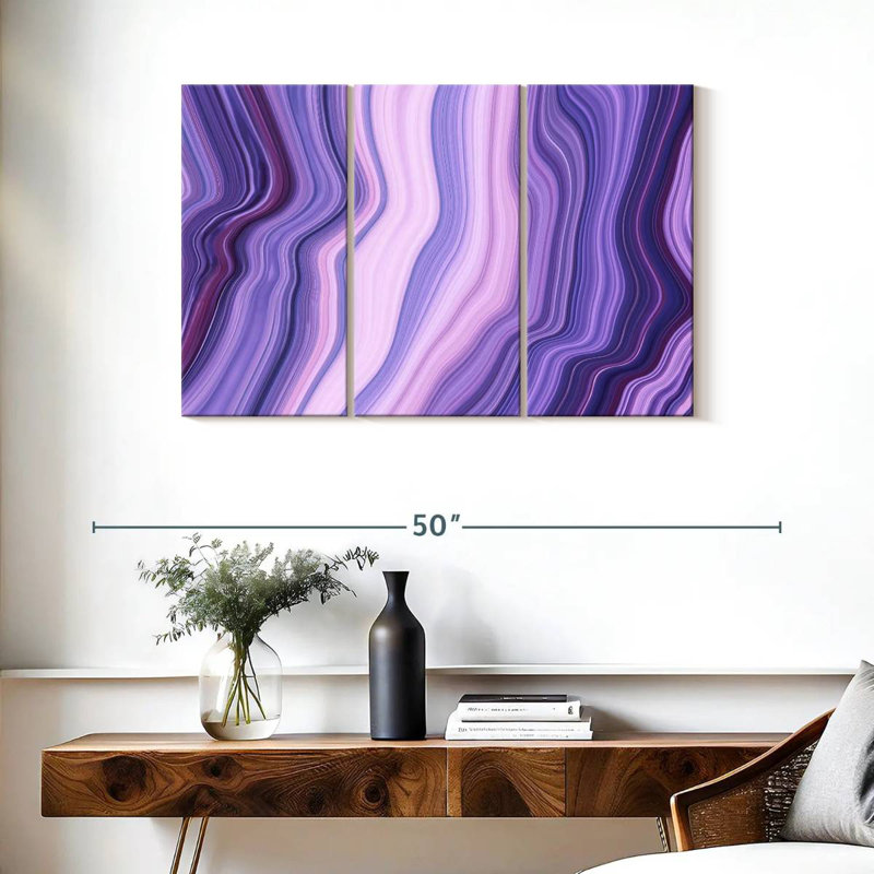 Avery Abstract Purple Layers, 24" H x 38" W