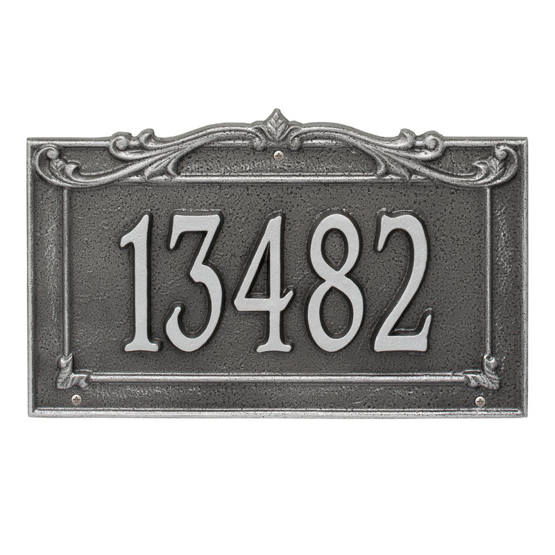 Signature Series 1-Line Wall Address Plaque, Smoke Gray, Gray, Yes