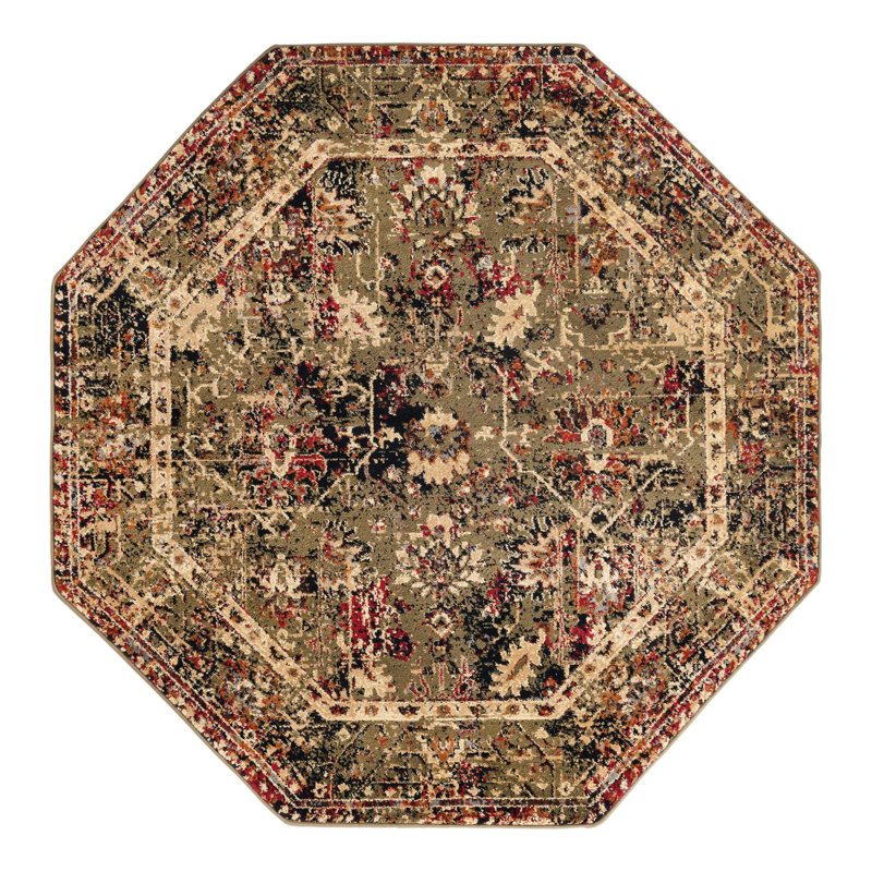 Alameda Geometric Indoor Rug, Octagon 5'3"