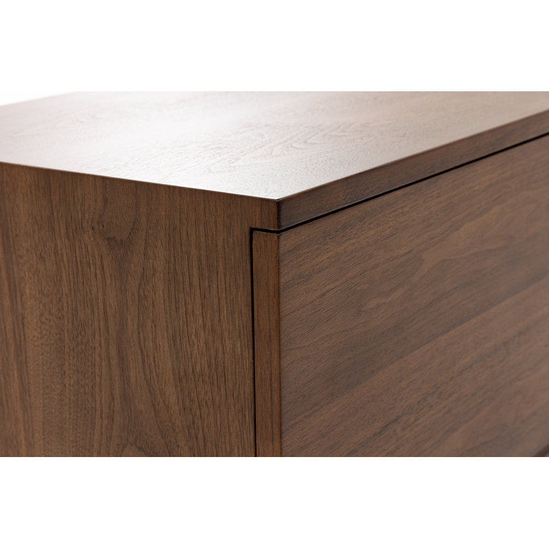 Comerico Modern Wood TV Stands, Minimalist Long Media Console with 4 Drawers