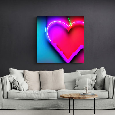 «Neon Heart 4» par Stephen Chambers, impression sur toile tendue