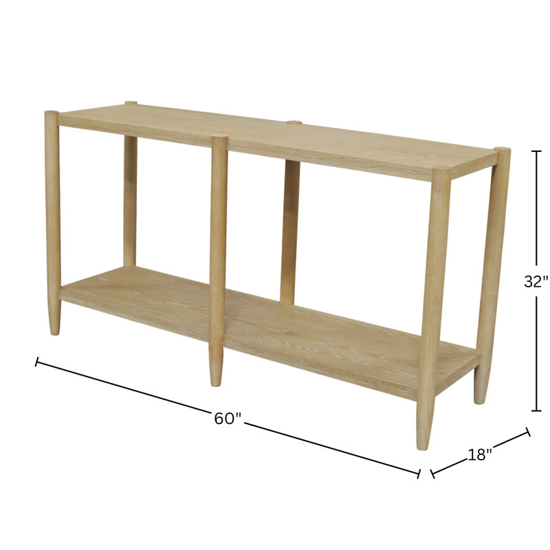 Reece Console Table, Natural Wood