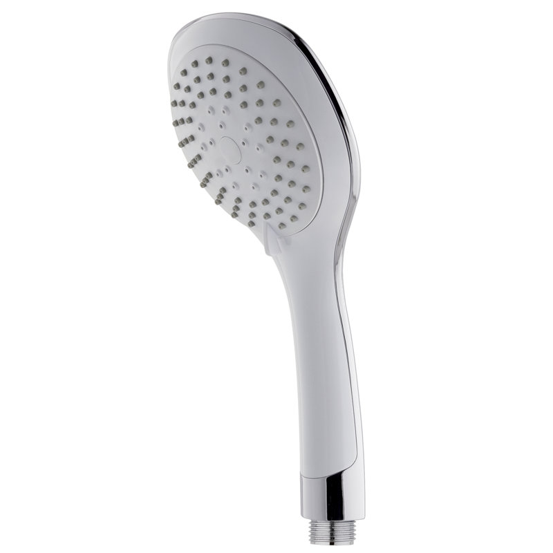 Handheld Shower Head, White / Chrome