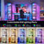 6-Tier Display Cabinet with Human Body Sensor RGB Lights-123039179