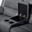 Canapé modulaire réversible inclinable en similicuir 5 places avec 2 consoles et 4 porte-gobelets-130372716