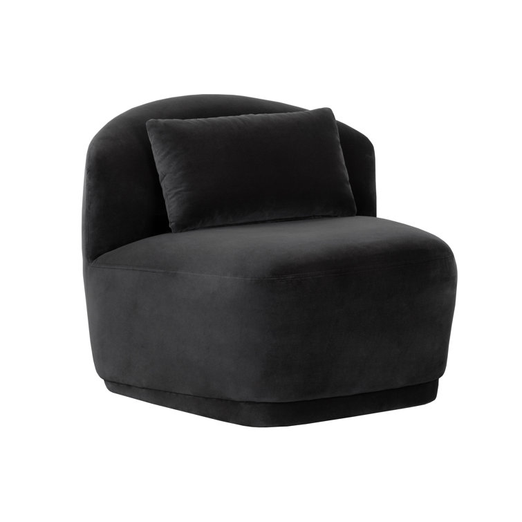 SORAYA SWIVEL ARMLESS CHAIR - SHADOW GREY