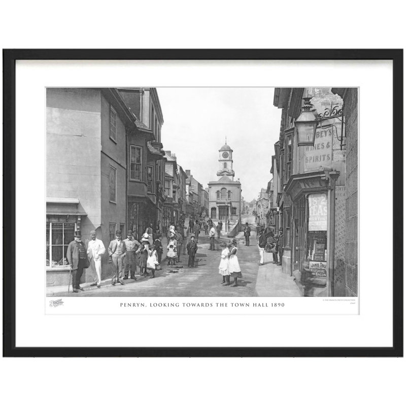 Penryn, Looking Towards The Town Hall 1890 - Single Picture Frame Print, 45cm H x 60cm W x 2.3cm D