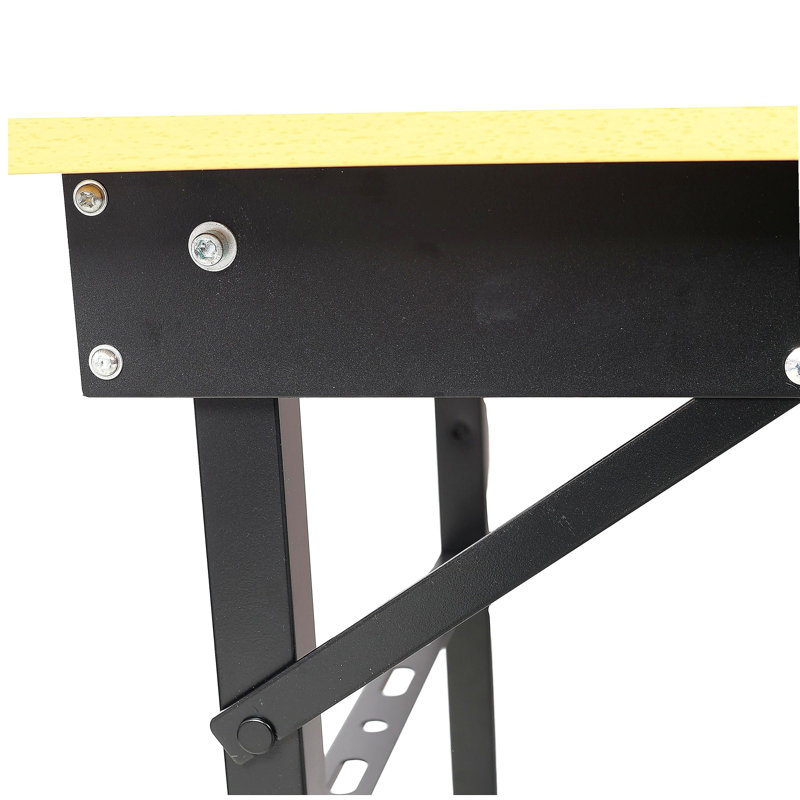 Table de travail pliante portative avec ruban à mesurer et détecteur d'angle, banc de travail pliant portatif, banc à outils d'atelier, avec poignée