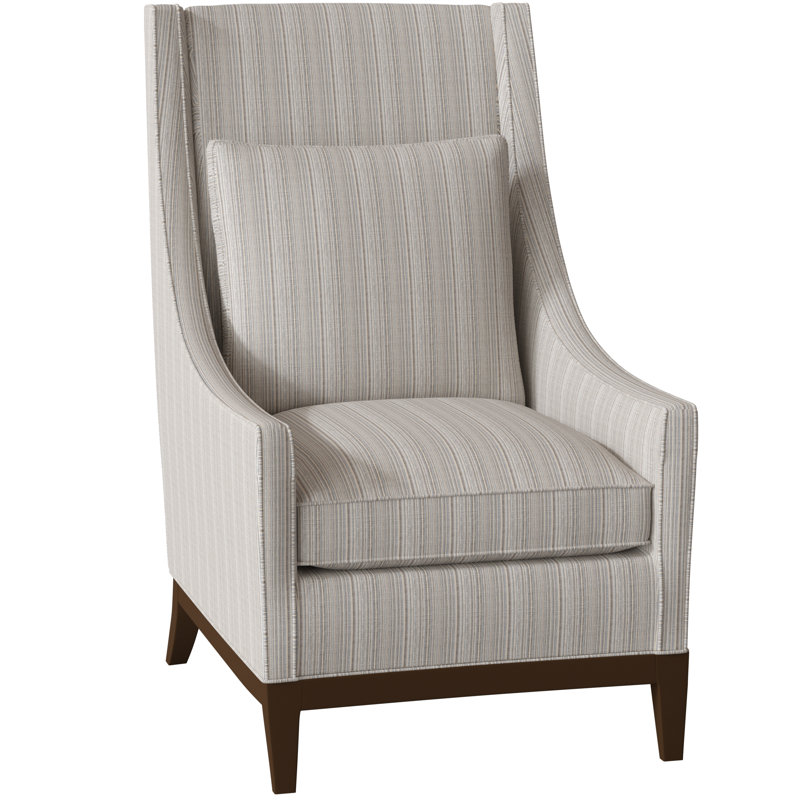 Eastside Wingback Chair, Burnished Brown, Frontier Charcoal