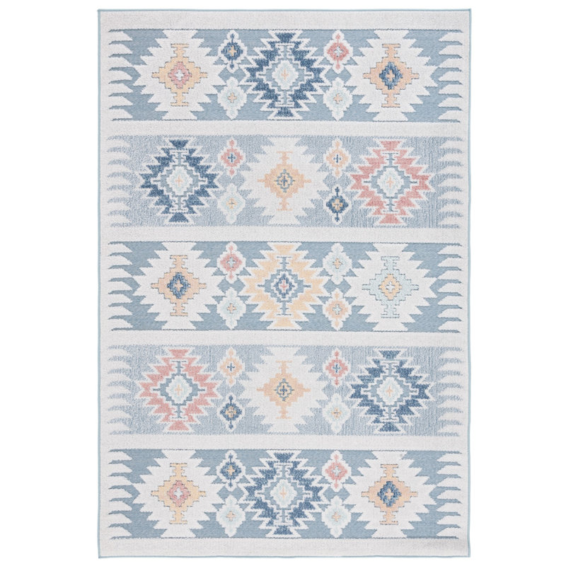 Jameyah Sarasota Performance Southwestern Indoor/Outdoor Area Rug, Rectangle 5'3" x 7'7"