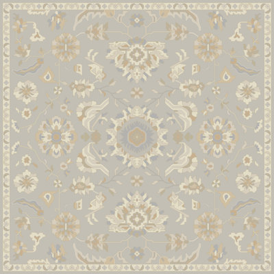 Tapis intérieur / extérieur beige en laine touffeté à la main Arden