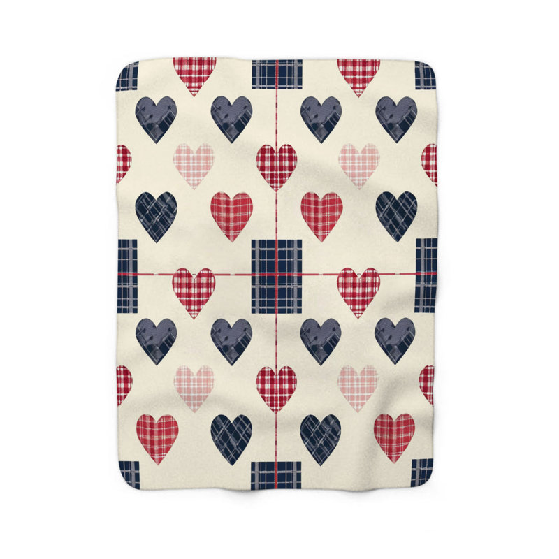 Couverture romantique en sherpa 1 pièce, Lit simple