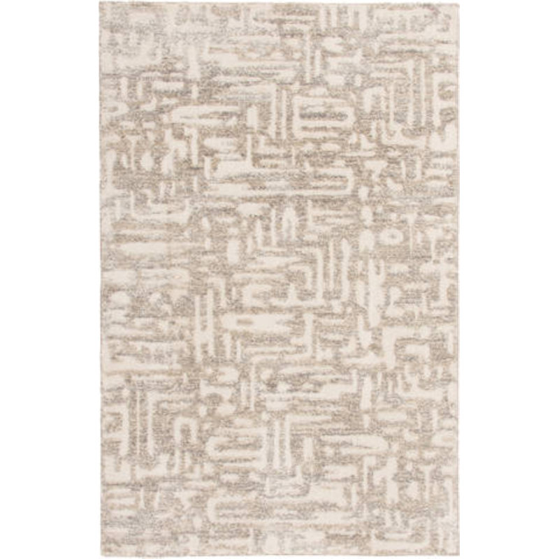 Brayden Studio® Hamadi Armonia Beige Abstract Indoor Polyester Area Rug, Rectangle 5' x 7'6"