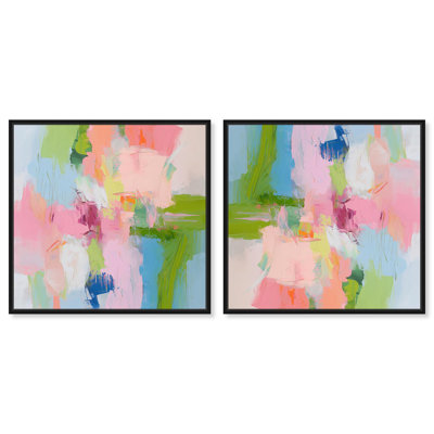 Dynamic Brushwork Set Canvas Dopamine Art by Art Remedy