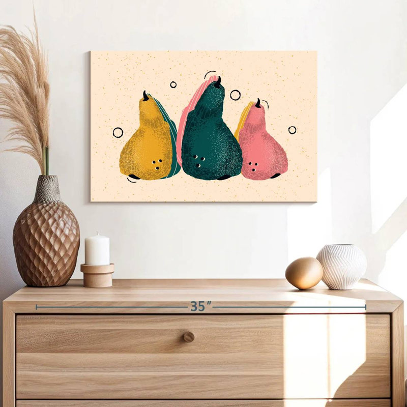 Abstract Pears, 16" H x 24" W