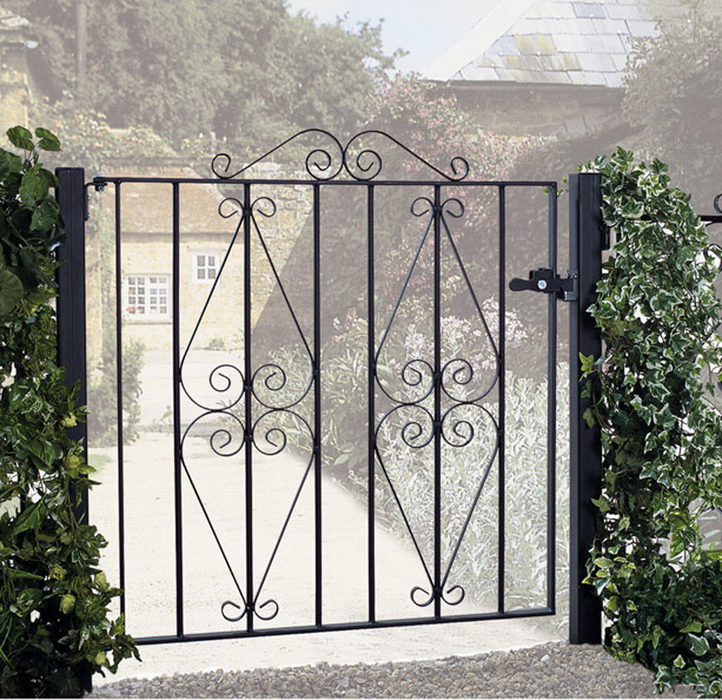 Brizendine Scroll Single Metal Garden Gate