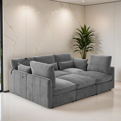 Canapé-lit modulaire 6 pièces pour salon
