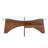 Oval Tempered Glass Coffee Table - 41.3"x23.6" Multi-Functional Design.Oval Tabletop.Walnut Wood Color Diagonal fan-shaped tray design Table Leg.Suitable for dining rooms, living rooms, offices.