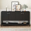 Four-door Console Table With A Open Bottom Shelf And Metal Handles-106535410
