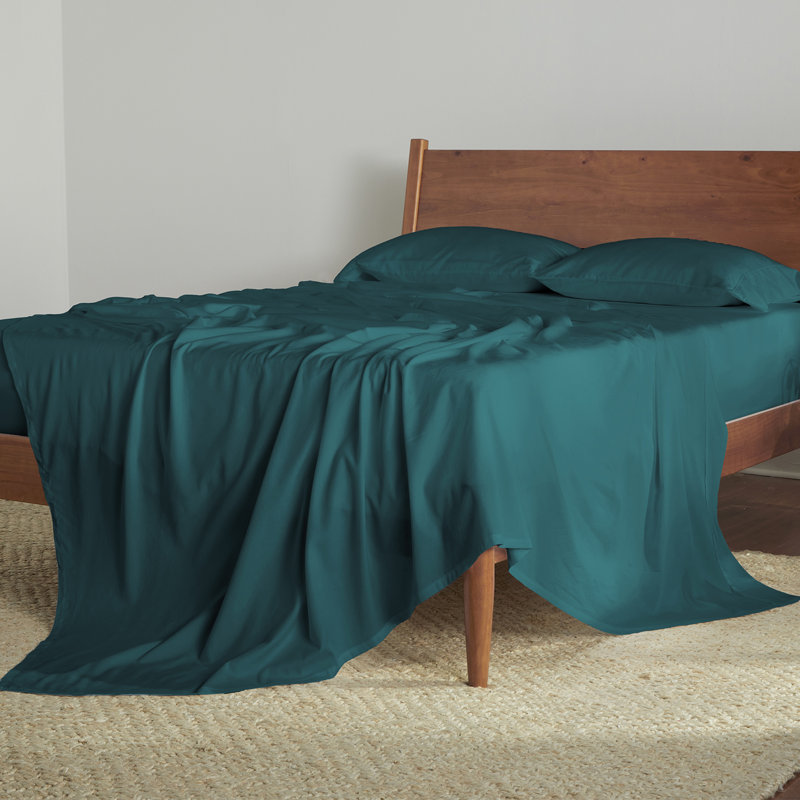 Bedgear Hyper-Cotton Sheet Set - Quick Dry - Breathable - Silky Smooth Sheets, Deep Teal