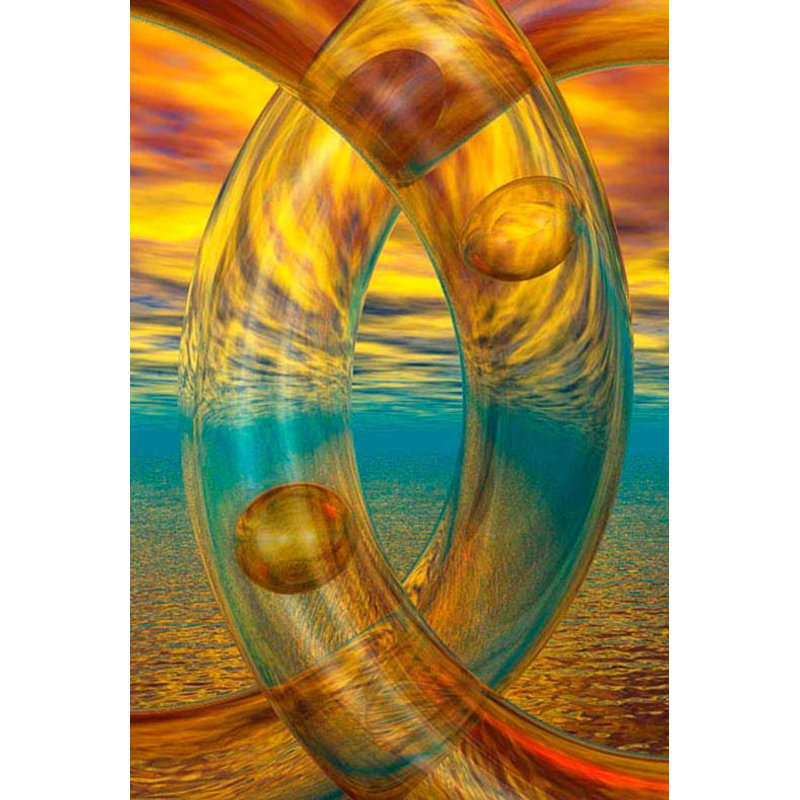 « crépuscule rings » par scott j. menaul, impression sur toile tendue, H 45 po x l 30 po