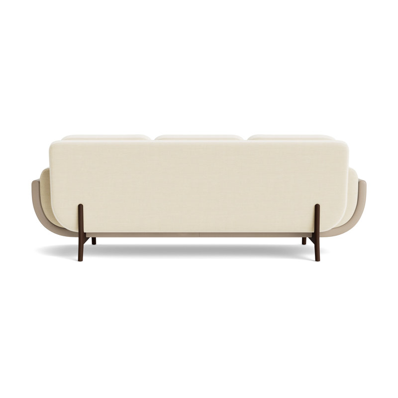 Regatta 90 Sofa, Sienna, Performance Linen-Cream/Greenwich Leather-Taupe