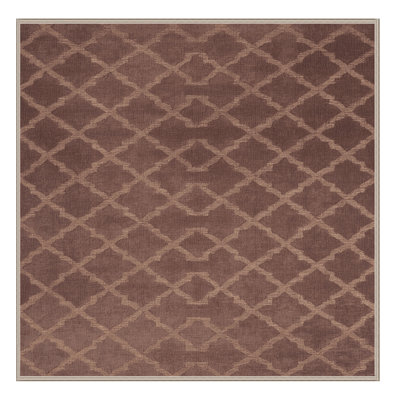 Machine Washable Trellis Brown Area Rug