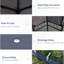 Pavillon de jardin 10 pi x 13 pi, gris - Toit à double toit et structure en acier pour un espace extérieur agréable dans le jardin, la pelouse, la cour arrière
