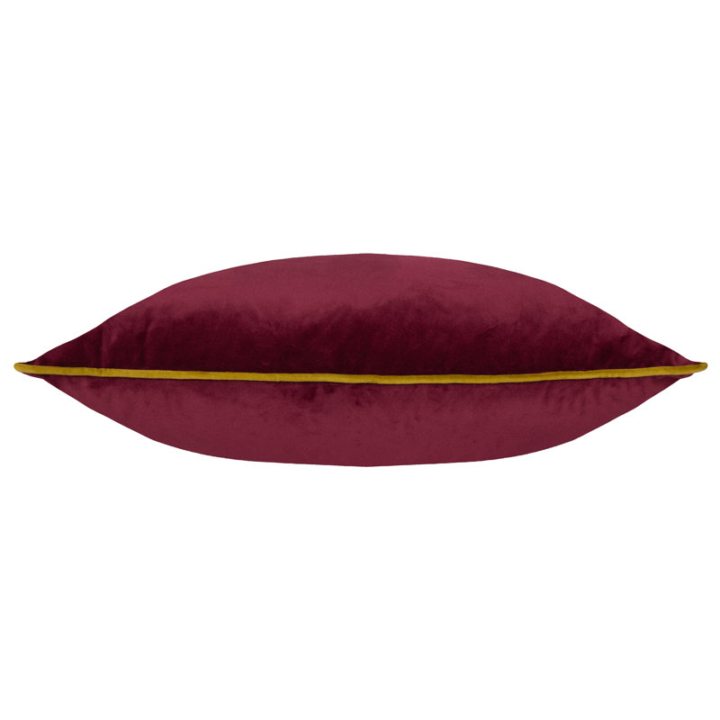 Meridian Square Cushion, Feather, Red/Green, Square 45cm